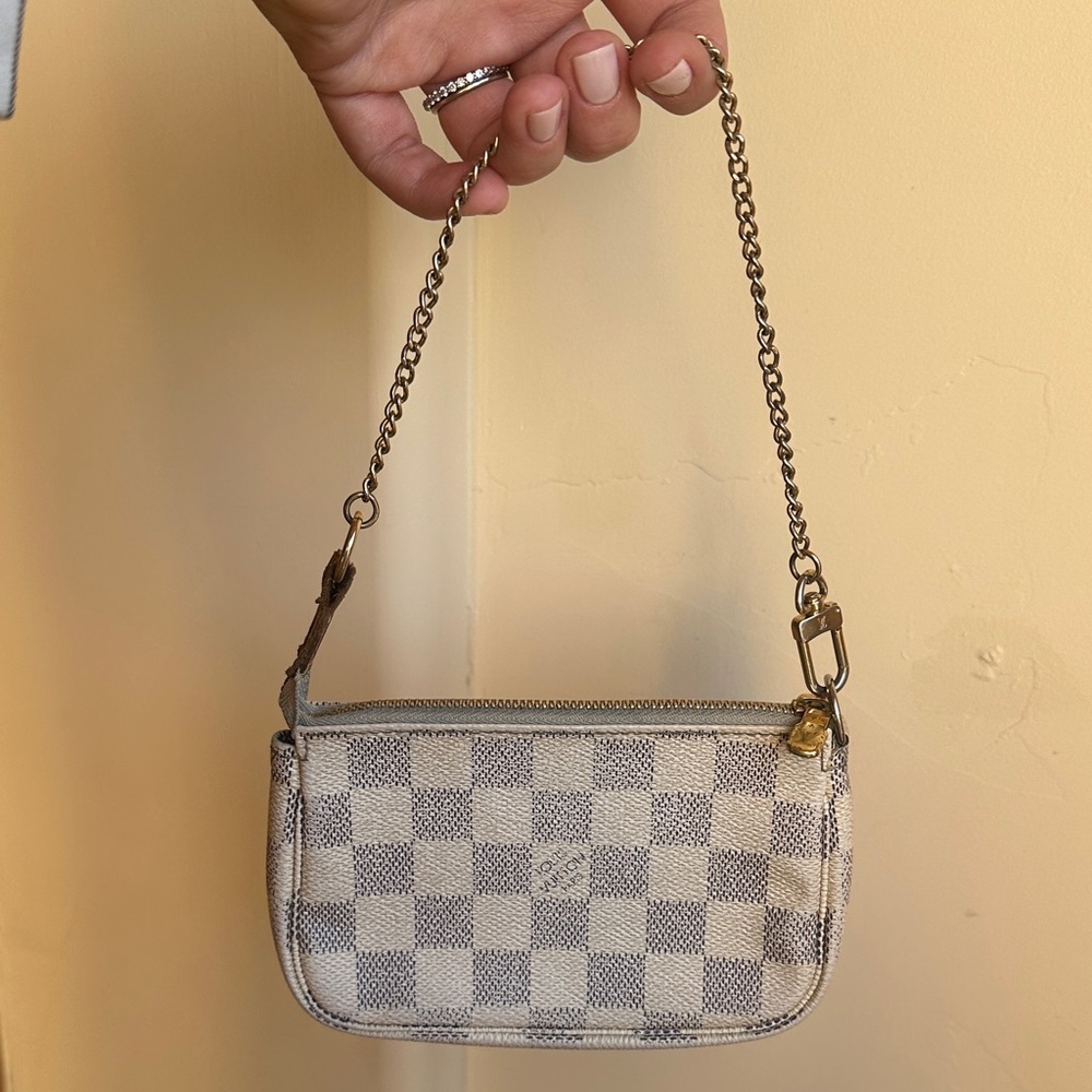 LOUIS VUITTON Damier Azur Mini Pochette